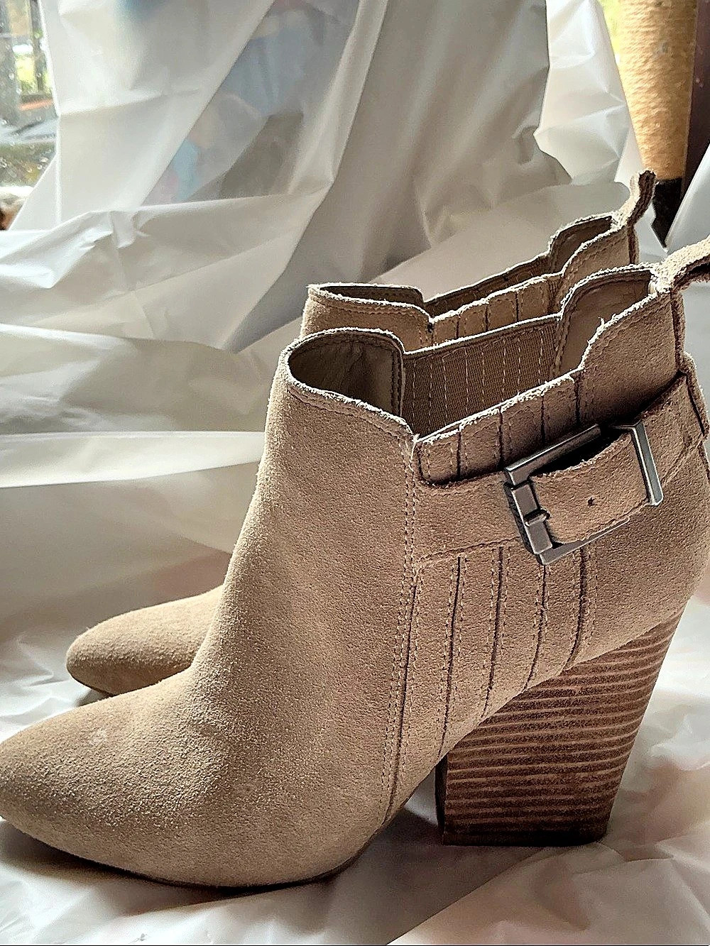 Guess Brown Ankle Booties with Buckle